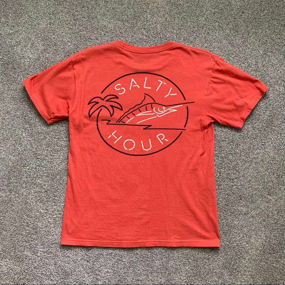 Salt life coral graphic short sleeve shirt